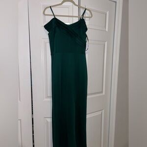 Alexa B Nites Green Mermaid Off the Shoulder Dress for Prom or Wedding